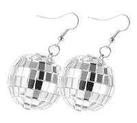 GATHINESS Orecchini da Donna alla Moda per Feste in Acrilico Leggeri Argento a Goccia Palla da Discoteca e Accessori Party
