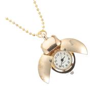 GATHINESS Orologio da Tasca Retrò Tema Coleottero, Quarzo Dorato
