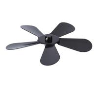 GATHINESS Pale Ventola Termica a Cinque Lame in Alluminio Nero per Stufa | Accessorio in Metallo, Resistenza alle Alte Temperature, Migliora la Circolazione del Calore, per Stufa Interno