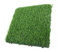 GATHINESS Piastrelle di Prato Finto da Esterno in Plastico Interbloccanti per Giardino e Balcone, Prato Artificiale Versatile a Bassa Manutenzione per Decorazione Esterna