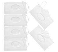 GATHINESS Porta Salviette 6 Pezzi Umidificate per Design a Coperchio Ribaltabile, Materiale Eva Alimentare Maniglia Rinforzata per Cambi Rapidi e Escursioni