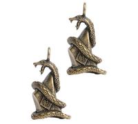 GATHINESS Portachiavi Fai da Te Vintage in Ottone Design a Serpente e Lingotto, 2 Pezzi Foro, Stile Retrò Resistente che Non Cambia Colore, per Ciondoli e Decorazioni