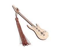 GATHINESS Segnalibro in Bambù a Forma di Chitarra Creativo per Lettori e Scrittori, Accessorio Decorativo e Segnapagina Marrone Leggero e Resistente