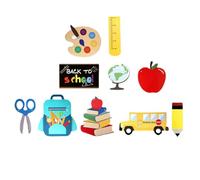 GATHINESS Set 9 Pezzi Festa Scuola Decor Decorazioni Aula Scolastica in Carta, Striscioni Decorativi e Foto Backdrop per Primo Giorno di Scuola e Party Stili multipli