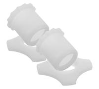 GATHINESS Set di 2 Anelli per Microfono senza Fili in Silicone Bianco, Compatti e Facili da Trasportare, Anelli Antiscivolo per Ktv e Stages, Accessori Stilosi e Luminosi al Buio