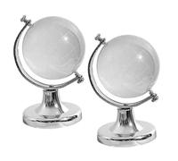 GATHINESS Set di 2 Sfere di Cristallo Decorative Mappamondo Trasparente in Cristallo Artificiale, Facili da Usare e Solide, Perfette Come Regalo per Camera da Letto o Occasione Speciale