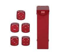 GATHINESS Set di Dadi in Lega di Alluminio Rosso, Dadi Metallici a 6 Facce con Custodia Rettangolare, Gioco da Tavolo per Casa e Feste con Amici e Gruppi Sociali