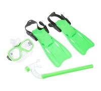 GATHINESS Set Subacqueo Tre Pezzi Pinne da Nuoto Leggere in Pvc e Maschera Anti-appannamento per Snorkeling e Immersioni Boccaglio Facile da Respirare Verde