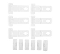 GATHINESS Sicuro Blocca Armadio per 6 Pezzi, Chiusura Versatile in PC Bianco, Facile da Usare una Mano, Adatto per Cameretta e Sala Giochi
