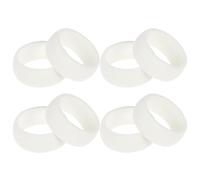 GATHINESS Silicone Anello Sportivo Bianco 8 Pezzi, per Uomo | Flessibile e Comodo, Design Semplice per Attività e Sport, Adatto come Copertura per Fedina