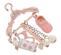 GATHINESS Spilla in Lega di Zinco a Forma di Gruccia Strass, Spilla Vintage Coreana per Donna, Accessorio per Abiti, Sciarpe e Maglioni, Uso Quotidiano e Eventi