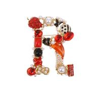 GATHINESS Spilla Lettera Raffinata in Lega, Spilla Decorativa e Multiuso per Donne, Accessorio per Cerimonie e Feste, Design Unico a Forma R