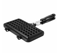 GATHINESS Stampo per Waffle in Alluminio a Pressione Nero, Facile da Pulire e Lavabile, per Preparare Waffle Fatti in Casa Praticità