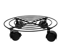 GATHINESS Supporto Base Bombola di Propano in Ferro con Ruote Bloccabili da 27 Cm, Carrello Mobile per Serbatoio Gas con Vassoio Portavaso Rimovibile, per Cucina e Spazi di Lavoro