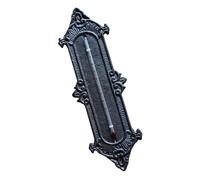 GATHINESS Termometro da Parete in Ghisa Nero Multifunzionale Igrometro, Misuratore di Temperatura per Interni e Serra, Strumento Compatto da Appendere da Scrivania per Controllo Ambientale