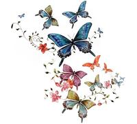 GATHINESS Toppe Termoadesive 2 per Abbigliamento Farfalle Colorate in Plastico Pratiche per Decorazioni Fai-da-Te e Creativi di Cucito