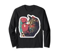 Gatito De Boxeo Cool Boxer Cat Boxing Gloves And Cats Lovers Maglia a Manica