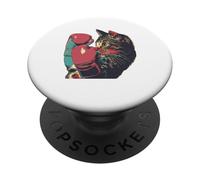 Gatito De Boxeo Cool Boxer Cat Boxing Gloves and Cats lovers PopSockets PopGrip Adesivo