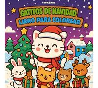 Gatitos de Navidad - Libro para Colorear: Diversión Navideña Adorable para Niños de 3 a 8 Años | Gatitos de Santa, Nieve y Escenas Invernales