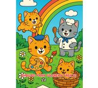 Gatitos para Colorear: Libro de colorear para niños pequeños de 2 a 4 años con adorables gatitos y dibujos grandes y simples