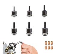 Gativs 6 Pezzi Inserto Filettato Rivettatrice Manuale di Teste Set, M3 M4 M5 M6 M8 M10, Rivettatrici Manuali di Teste Set, Rivettatrice per Inserti Filettati, Set di Testine per Rivetti Manuali