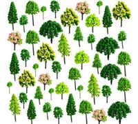 Gativs Mista Alberi 55 Pezzi Albero Misti per Modellismo Alberi Modello Misto Alberi Modello Misto Alberi per Plastico Ferroviario Modellismo Alberi Paesaggio Modello Alberi in Miniatura, (3-7 cm)