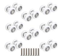 Gativs Ruota per Porta Scorrevole 8 Pezzi Cuscinetti Box Doccia Rotelline Scorrevole Porta Ruote Box Doccia Puleggia Appesa per Porta Scorrevole Accessori per Doccia Rotelle Box Doccia