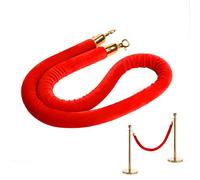Gativs Transenne Corda 1,5m corda in Velluto Rosso Cordoncino transenna Corda Transenne con Ganci D'oro Barriera Della Rossa per Edifici pubblici Dell'Hotel Restaurant Cinema