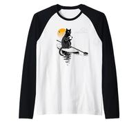Gato Caffé SUP Stand Up Paddleboard Sport Acquatici Maglia con Maniche Raglan