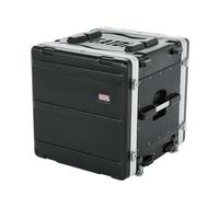 Gator Cases Contenitore rack in PE stampato, guide anteriori e posteriori, 10U, profondità 19, chiudibile, con maniglia, rotelle incassate, GRR-10L