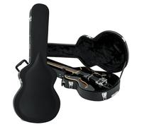 Gator CASES - Custodia Rigida in Compensato per Chitarra Semi-Hollow, Esterno Tolex Nero, Interno Plush e Serrature Bloccabili (GWE-335)