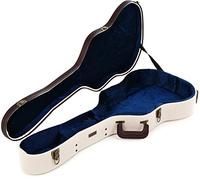 Gator CASES - Custodia rigida per chitarra resonator, esterno in iuta burlap, interno in velluto blu royal, hardware in ottone antico, chiusura a scatto (GWJM-RESO)