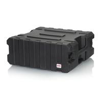 Gator Cases G-Pro Racks Pro-Series Contenitore a rack in PE stampato di qualità militare, 4U, profondità 19, con maniglia e ruote, G-PROR-4U-19