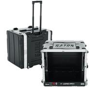 Gator Cases GRR-8PL-US - Armadio per rack 4U con alimentatore integrato, chiavistelli robusti, maniglia di traino retrattile e ruote a scomparsa, profondità 48,9 cm, 8U