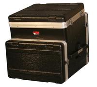 Gator Cases Soundcheck Console Stand Supporto per console in PE stampato ATA con parte superiore angolata, parte superiore 10U, parte inferiore 6U, GRC-10X6