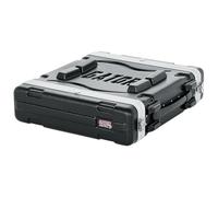 Gator Cases Soundcheck Racks Contenitore rack in PE stampato, guide anteriori e posteriori, 2U, profondità 19, chiudibile, GR-2L