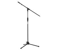 GATOR FRAMEWORKS - Asta Microfonica a Treppiede con Braccio Fisso, Altezza Regolabile 102-168 cm, Struttura in Acciaio, Base Pieghevole, Finitura Nera Opaca (RI-MICTP-FBM)