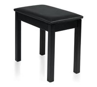 Gator Frameworks GFW-KEYBENCH-WDBKS - Panca deluxe in legno per tastiera e pianoforte, con scomparto ribaltabile, colore: nero
