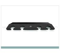 GATOR FRAMEWORKS - Supporto Multi-Microfono per 4 Microfoni, Compatibile con Stand 3/8" e 5/8", Superficie Imbottita in EVA, Costruzione in Alluminio Verniciato Nero (GFW-MIC-4TRAY)