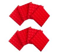 Gator Frameworks - Pannelli fonoassorbenti piramidali in schiuma spessa 5,1 cm, 30,5 x 30,5 cm, confezione da 8, colore: Rosso (GFW-ACPNL1212PRED-8PK)