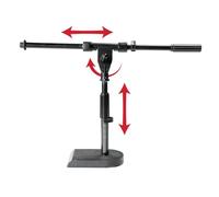 Gator Frameworks Rok-It Series RI-MIC-200 - Asta per microfono a basso profilo con braccio regolabile da 40,6 cm, ideale per grancassa e amplificatori per chitarra