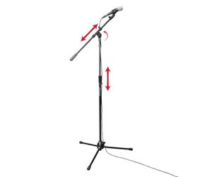 Gator Frameworks Rok-It Series RI-MIC-5020 - Treppiede telescopico in metallo resistente, con altezza regolabile da 91,4 cm a 162,6 cm e braccio estensibile, completamente pieghevole per un comodo