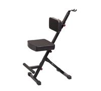 Gator Frameworks Seggiolino deluxe per chitarrista con sistema di regolazione dell'altezza a 3 punti e supporto posteriore per chitarra (GFW-GTR-SEATDLX)