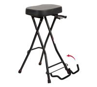 Gator Frameworks Sgabello pieghevole per chitarra con seduta imbottita e supporto posteriore per chitarra; (GFW-GTRSTOOL)