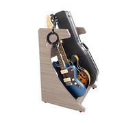 Gator Frameworks Supporto combinato Rack Elite Series per 3-4 chitarre e altri strumenti, finitura grigio legno sbiadito, supporto per chitarra elettrica (GFW-ELITEGTR3RK-GRY)