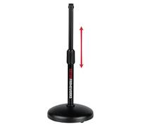 GATOR FRAMEWORKS, Supporto per Microfono da Tavolo, Base Rotonda in Ghisa, Altezza Regolabile da 24 a 37 cm, Struttura in Acciaio, Design Compatto, Ideale per Podcast e Streaming (GFW-MIC-0501)