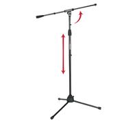 Gator Frameworks - Supporto Microfonico Standard con Treppiede e Braccio a Contrappeso, Adattatori 3/8" e 5/8" (GFW-MIC-2010), Blu