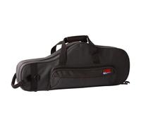 GATOR CASES - Custodia Semirigida per Sassofono Contralto, Nylon Leggero, Imbottitura EPS, Tracolla Regolabile, Tasche Accessori, Colore Nero (GL-ALTOSAX-MPC)