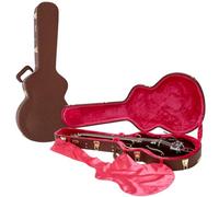 Gator CASES - Custodia Rigida per Chitarra Semi-Hollow 335 in Compensato con Esterno Marrone, Interno Plush Magenta, Maniglia Imbottita e Serrature (GW-335-BROWN)