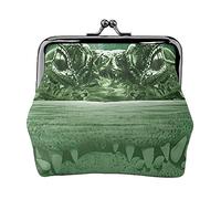 Gator Lurking - Portamonete da donna, in pelle PU, con stampa, stile vintage, Gator Lurking Verde, Taglia unica, Vintage